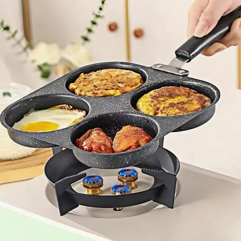 Mini Pancake Griddle - 붙지 않는 다중 구멍 계란 버거