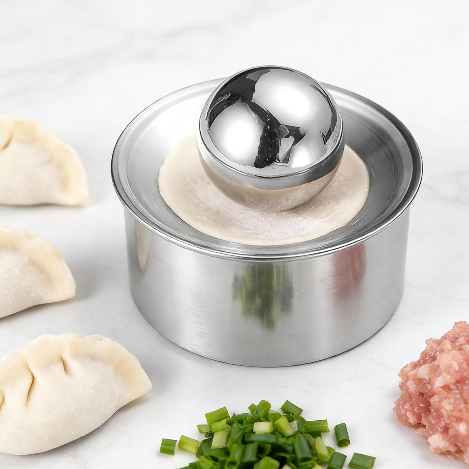 Dumpling Press Set - 수동 만두피 프레스 기계, 반죽 시트