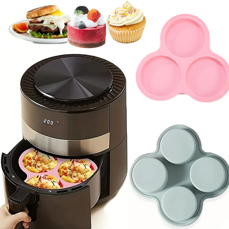 Egg Waffle Pan - 재사용 가능한 실리콘 에어프라이어 계란 틀