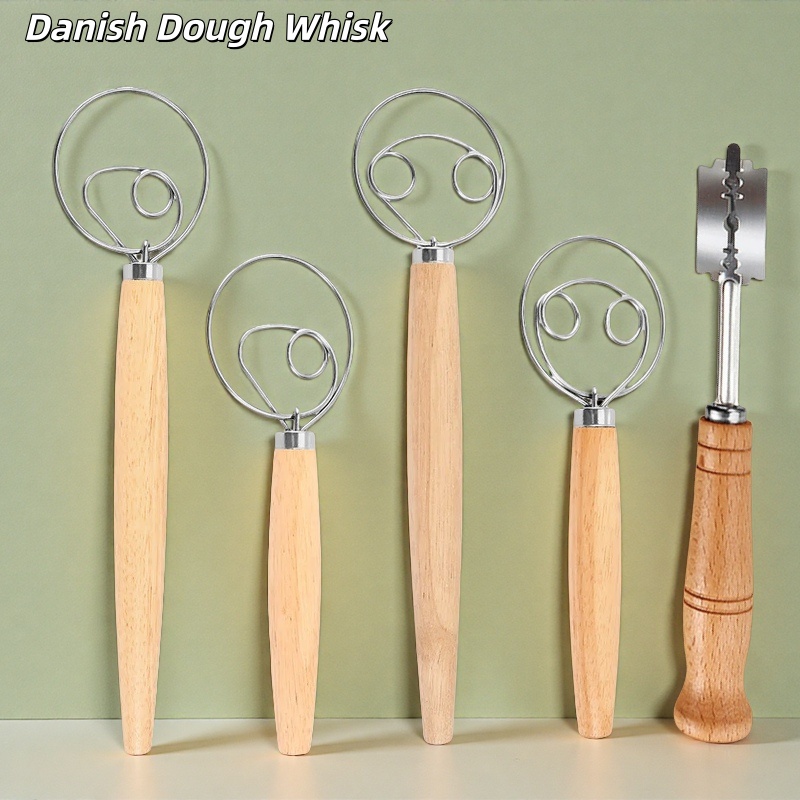 Danish Pancake Pan - 304 스테인리스 스틸 반죽 거품기, 부드러운