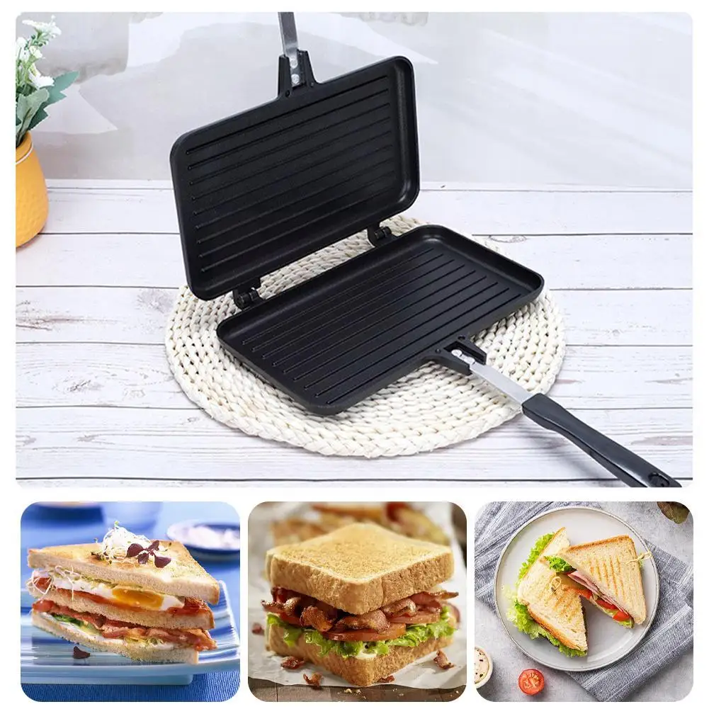 Mini Pancake Griddle - 양면 프라이팬 논스틱 샌드위치 메이커, 와플