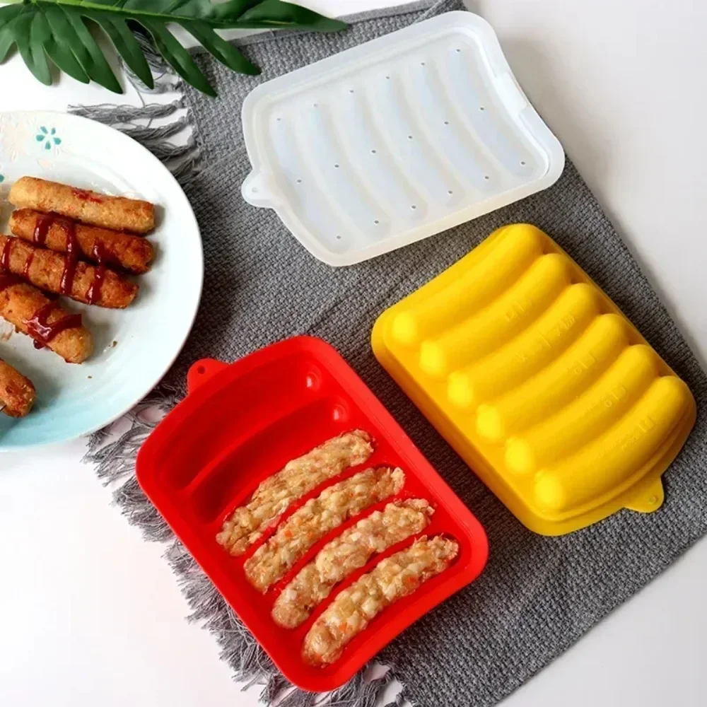 식품 등급 실리콘 소시지 몰드(뚜껑 포함) 내열성 세척 - Hot Dog Press 리뷰 및 가격