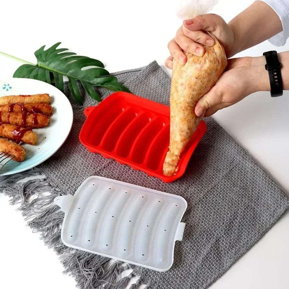 식품 등급 실리콘 소시지 몰드(뚜껑 포함) 내열성 세척 - Hot Dog Press 리뷰 및 가격
