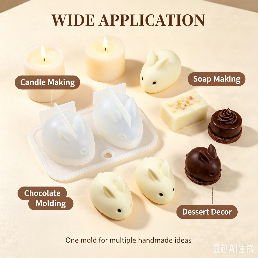 3D 미니 토끼 실리콘 몰드 식품 등급 2구 토끼 모양 - Bunny Cake Mold 리뷰 및 가격