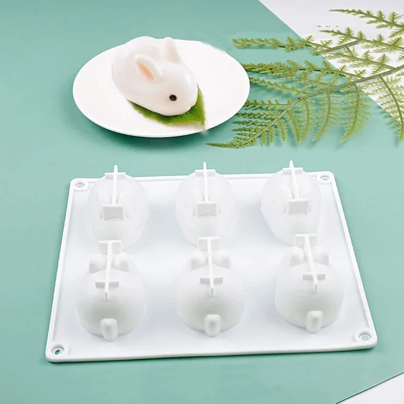 실리콘 토끼 몰드 퐁당 토끼 몰드 6구 무스 케이크 데 - Bunny Cake Mold 리뷰 및 가격