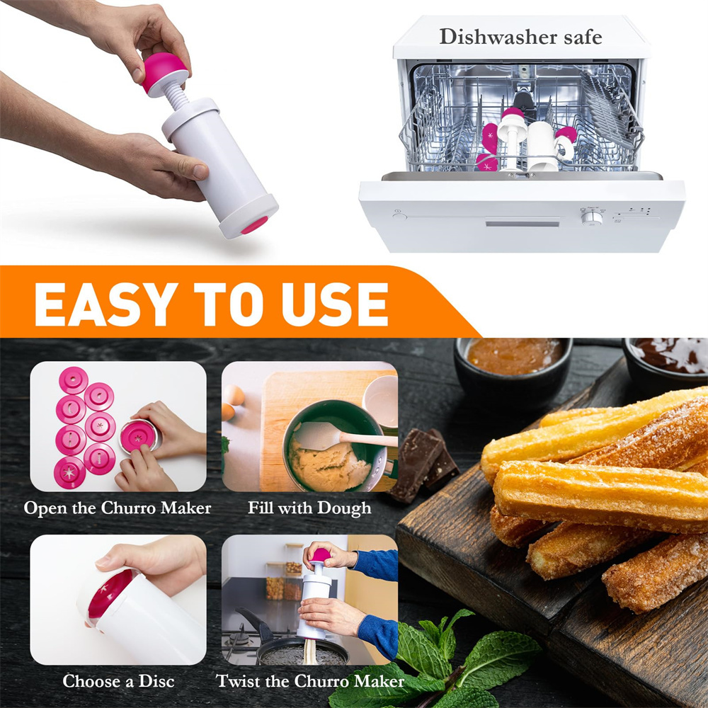 1pc DIY 수동 쿠키 프레스 메이커 기관총 Chur - Churros Maker Gun 리뷰 및 가격