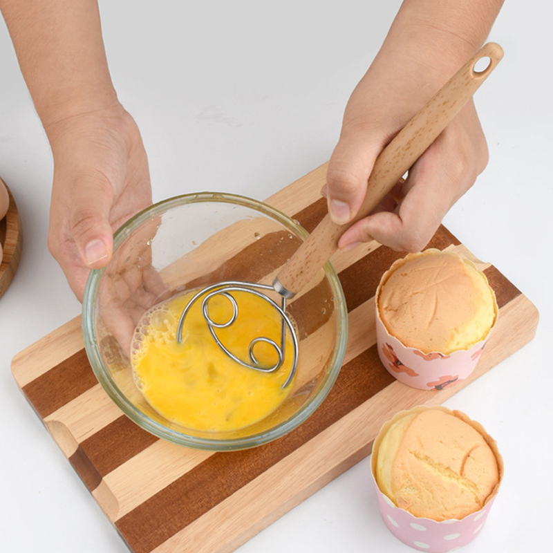 10인치 스테인리스 스틸 반죽 거품기(나무 손잡이 포함 - Danish Pancake Pan 리뷰 및 가격