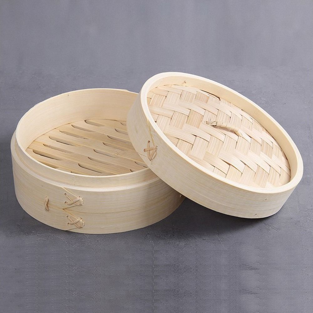 중국식 찜기 뚜껑이 있는 대나무 찜기 딤섬 요리용 찜기 - Bao Steamer Bamboo 리뷰 및 가격