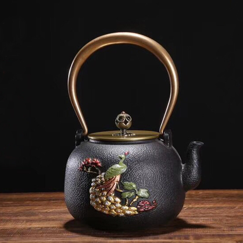 1.4 일본 차 주전자 절묘한 매화와 대나무 페인트 시 - Cast Iron Corn 리뷰 및 가격