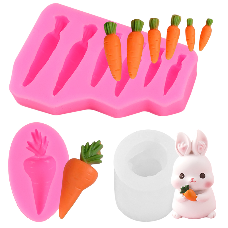 3D 부활절 토끼 실리콘 금형 귀여운 토끼 모델 당근  - Bunny Cake Mold 리뷰 및 가격