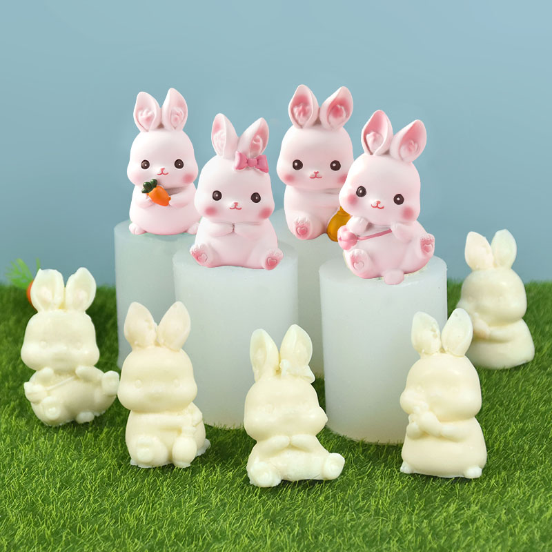 3D 부활절 토끼 실리콘 금형 귀여운 토끼 모델 당근  - Bunny Cake Mold 리뷰 및 가격