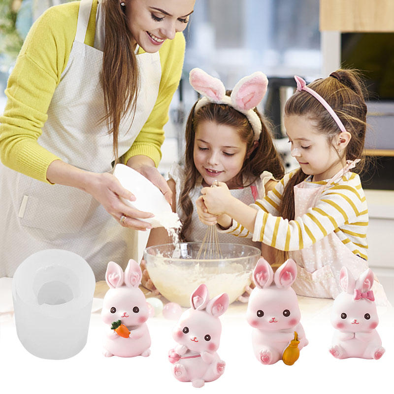 3D 부활절 토끼 실리콘 금형 귀여운 토끼 모델 당근  - Bunny Cake Mold 리뷰 및 가격