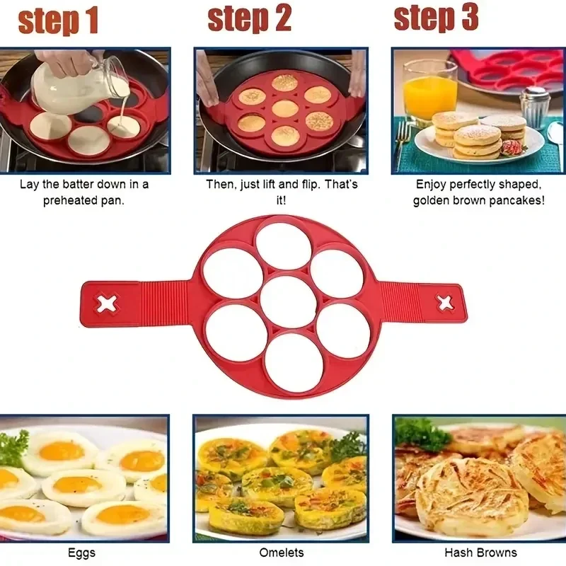 실리콘 7홀 원형 프라이팬 아침 팬케이크 금형 DIY  - Egg Waffle Pan 리뷰 및 가격