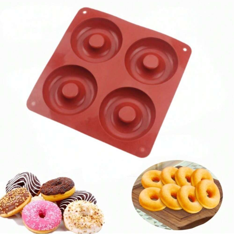 1PC 4 구멍 도넛 실리콘 몰드 고온 방지 큰 도넛  - Donut Mold Silicone 리뷰 및 가격
